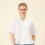 GIORDANO Women's Cotton Linen Notch Collar Short Sleeves Loose Fit Shirt (05345213)