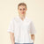 GIORDANO Women's Cotton Linen Notch Collar Short Sleeves Loose Fit Shirt (05345213)