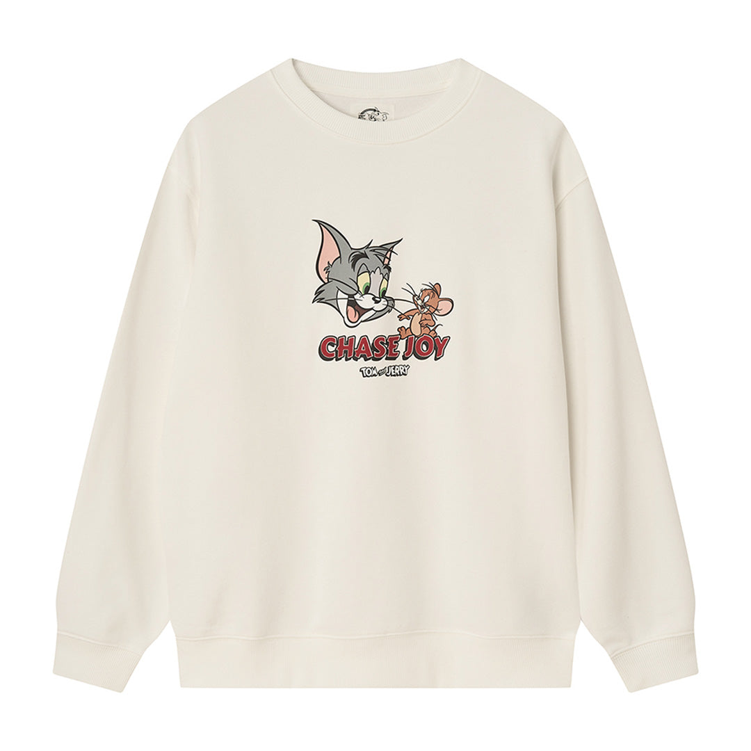 GIORDANO Men's Tom and Jerry  French Terry Relax Fit Printed Pullover (01096609)
