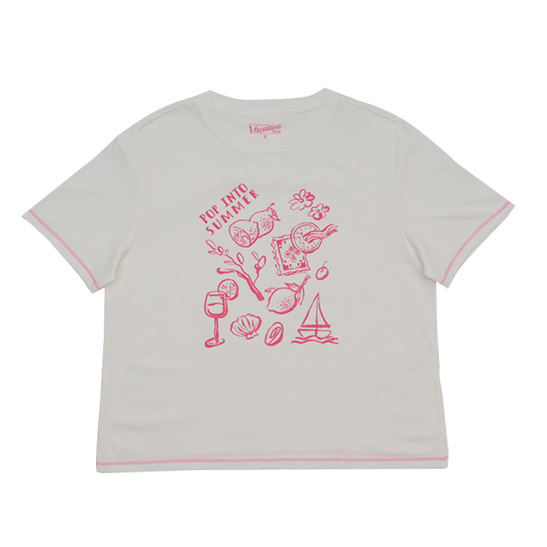 GIORDANO Women's Sorona Boyfriend Fit Printed Tee (05395210)