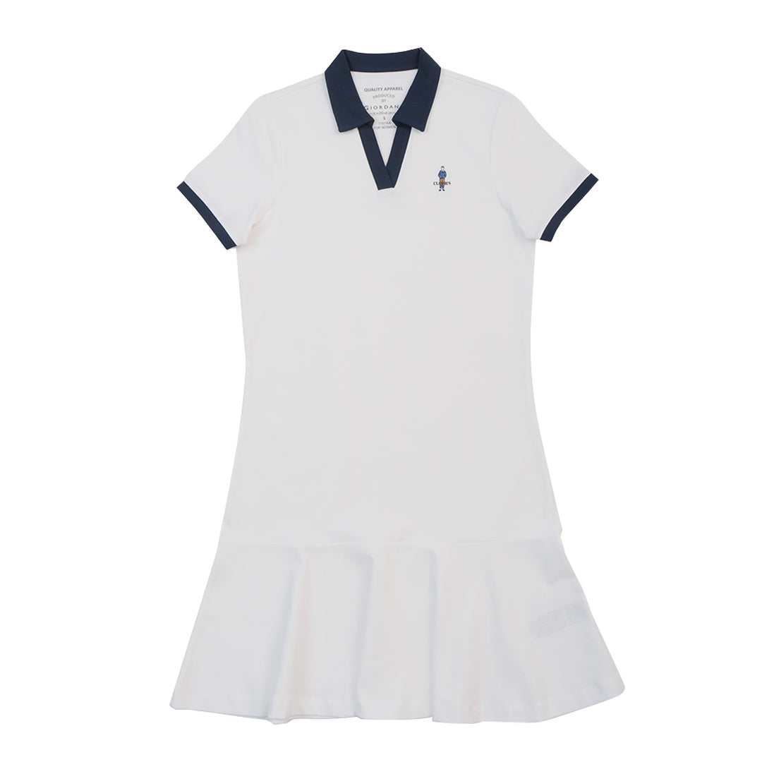 GIORDANO Women's Classic Man Comfort Fit Dress (05465417)