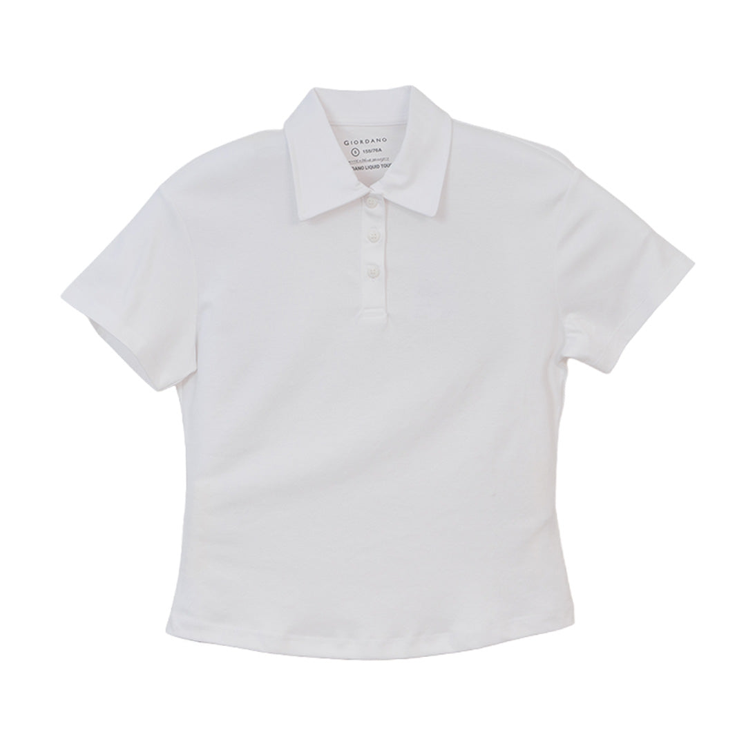 GIORDANO Women's Liquid Touch Comfot Fit Solid Polo (05316380)