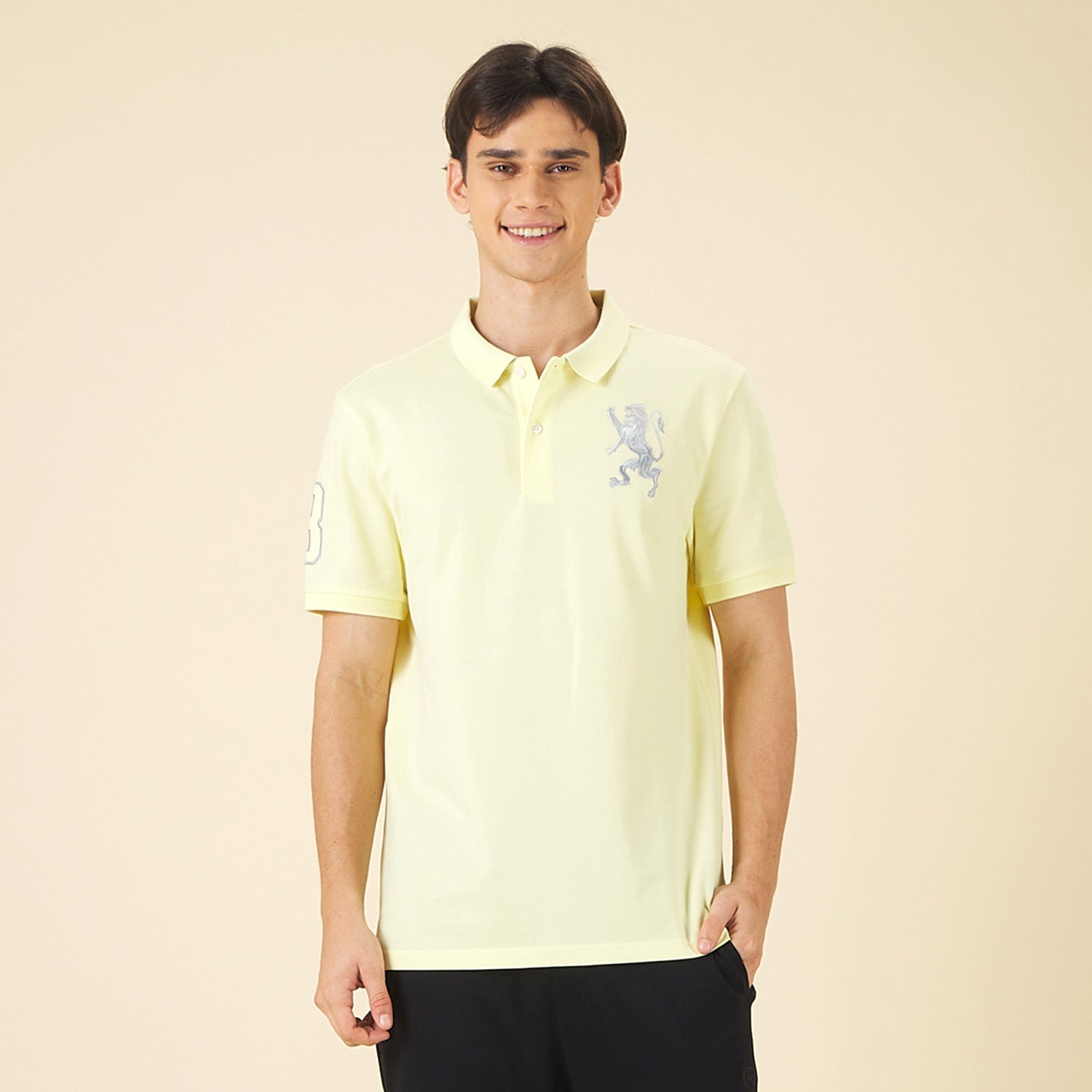 GIORDANO Men's 3D Lion Polo (01015222)