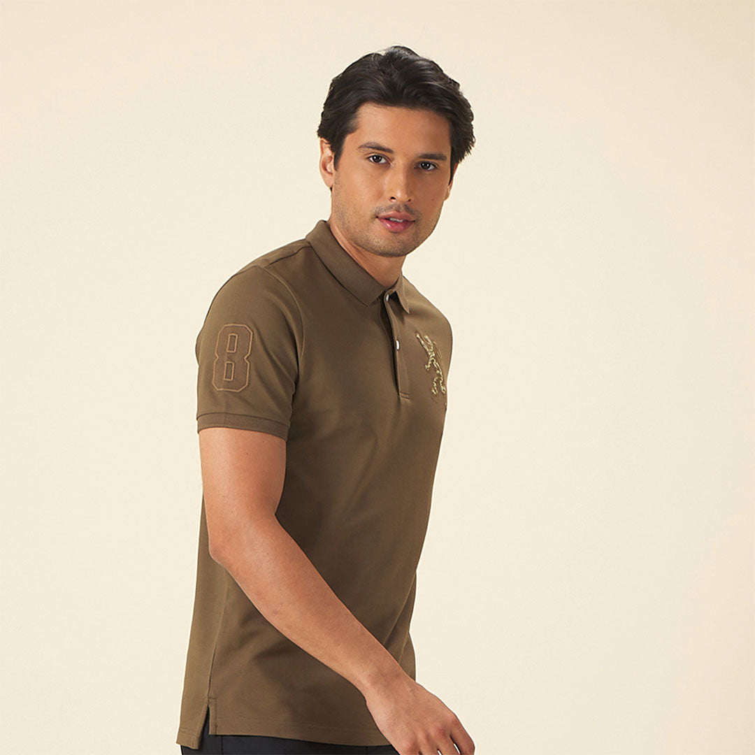 GIORDANO Men's 3D Lion Polo (01015222)