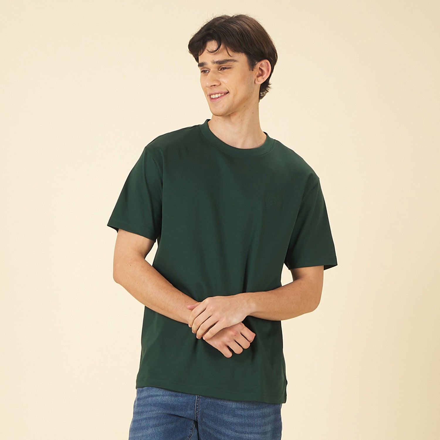 GIORDANO Men's Liquid Touch Crew Neck Tee (01025802)