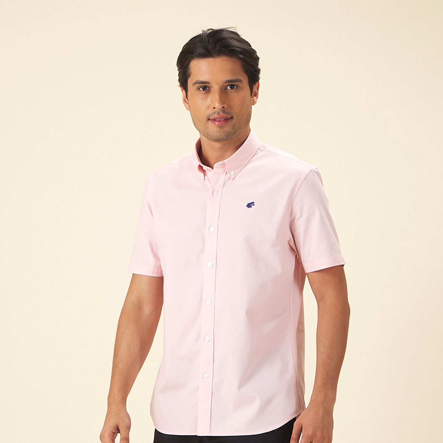 GIORDANO Men's Frog Short Sleeves Oxford Shirt (01045248)