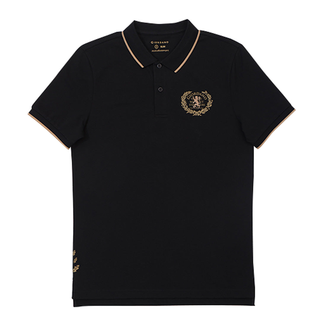 GIORDANO Men's Cotton Lycra Bold Polo (01015332)