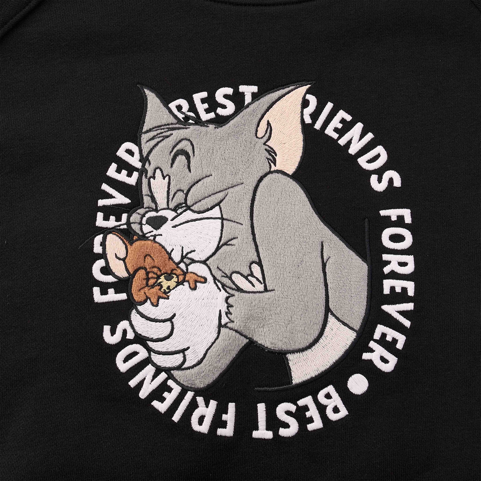 GIORDANO Women's Tom and Jerry French Terry Crop Fit Printed Sweatshirt (05396614)