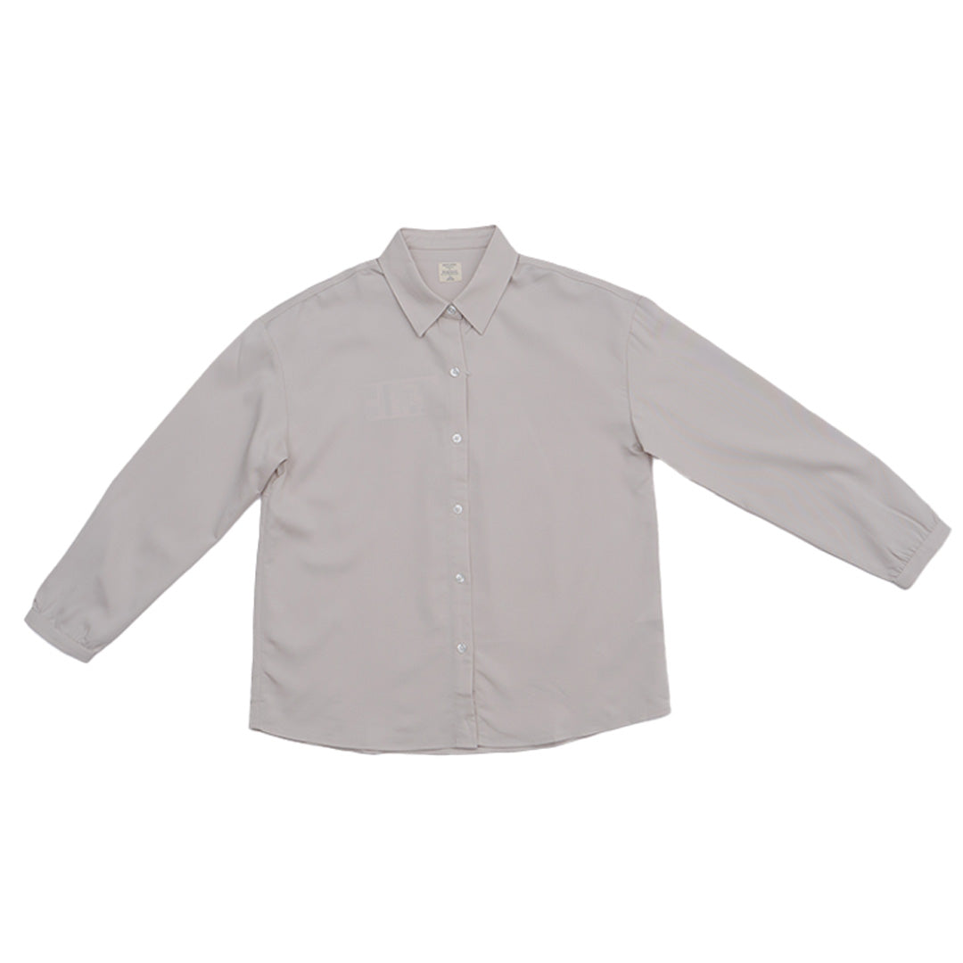 GIORDANO Women's Twill Acute Collar Long Sleeves Loose Fit Shirt (05345023)