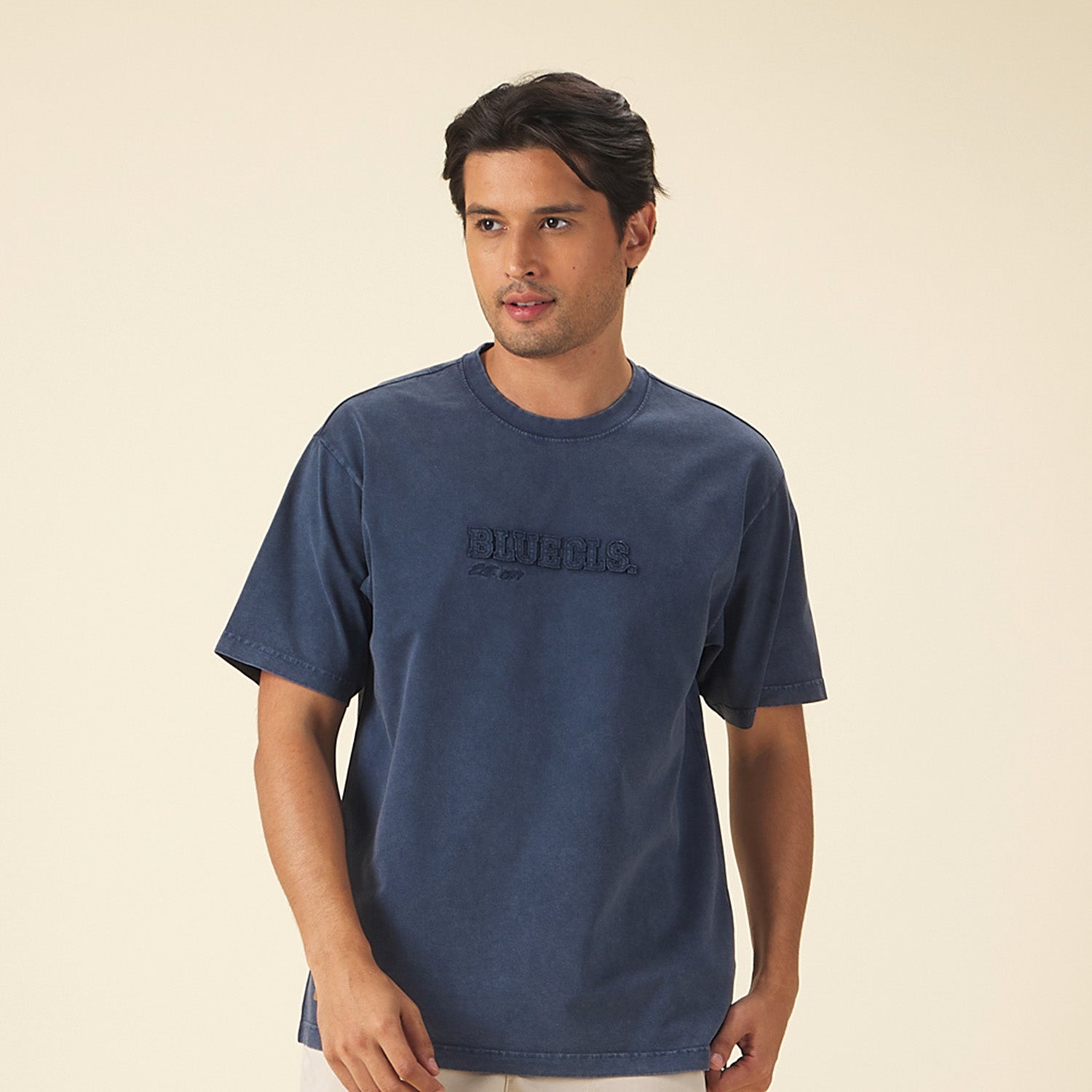 GIORDANO Men's Blue Classics Printed Tee (01095210)