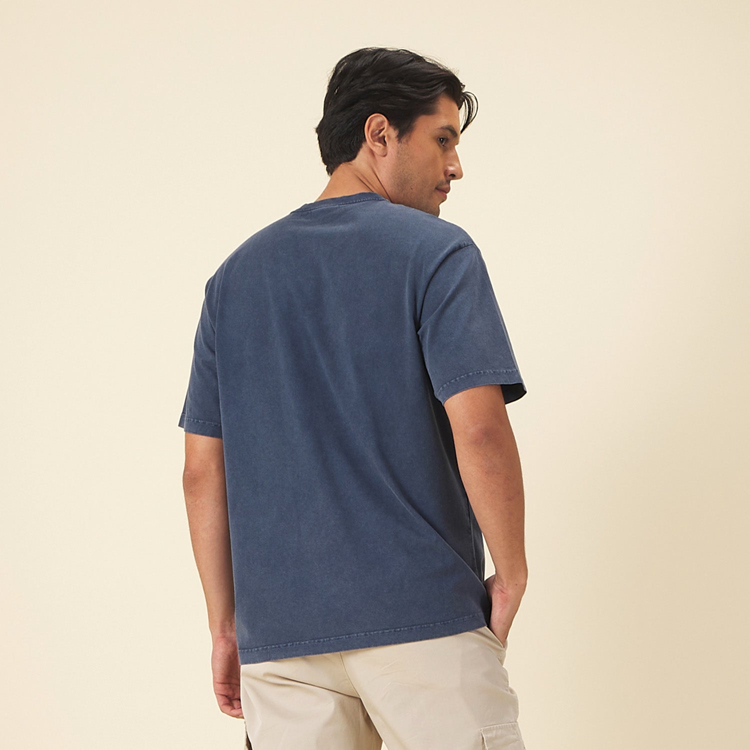 GIORDANO Men's Blue Classics Printed Tee (01095210)