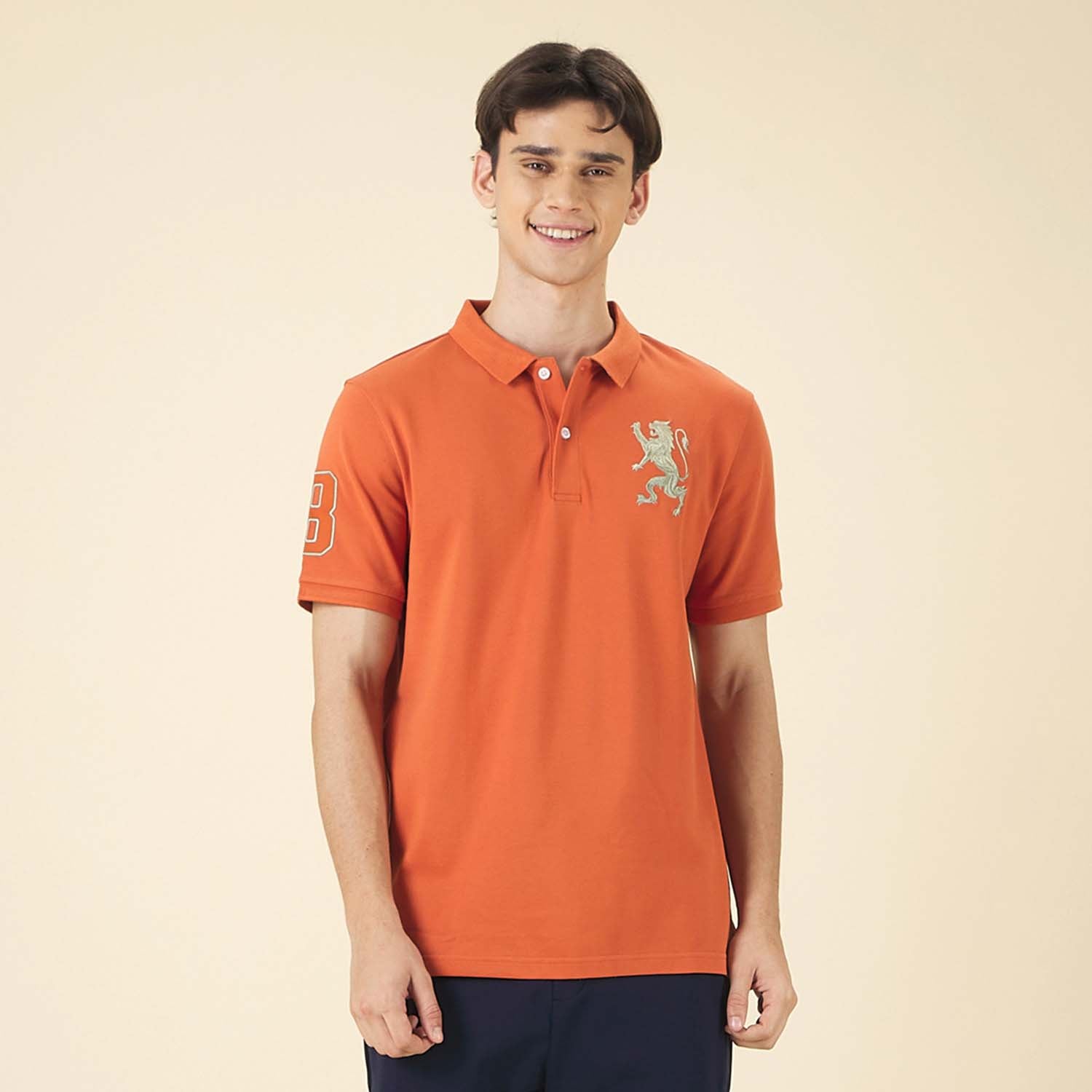 GIORDANO Men's 3D Lion Polo (01015222)