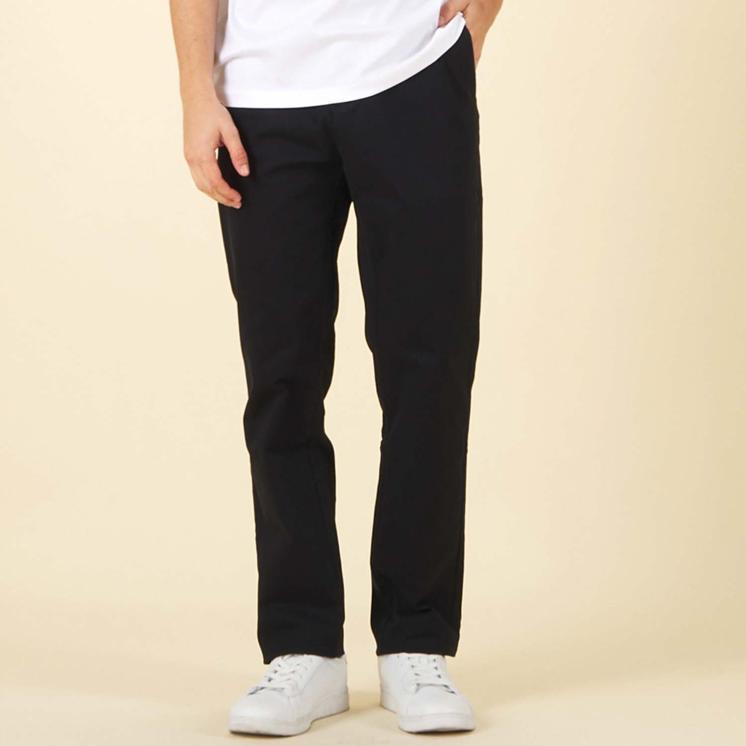GIORDANO Men's Twill Mid Rise Regular Tapered Khaki Pants (01115027)