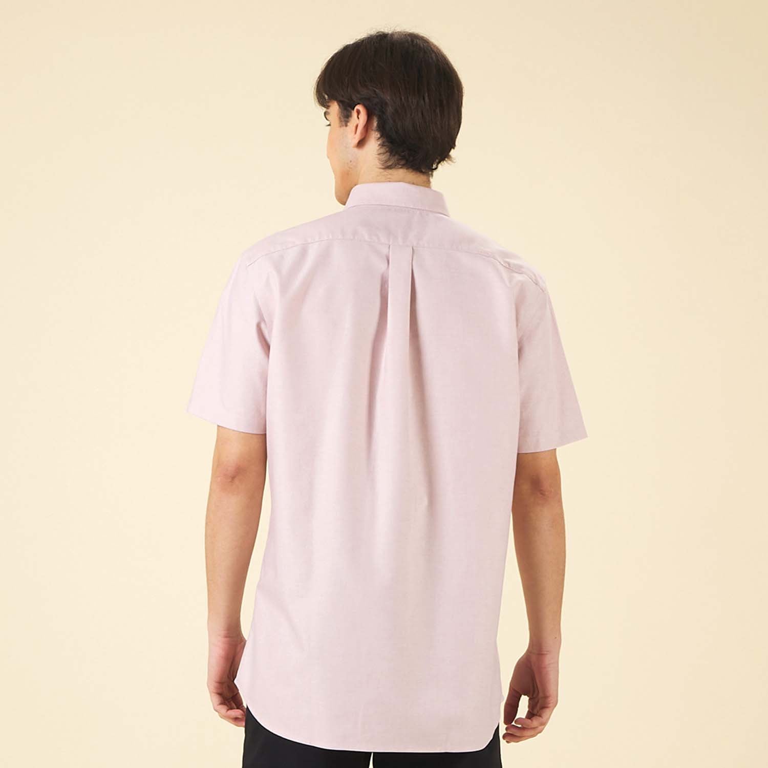 GIORDANO Men's Cotton Wrinkle Free Short Sleeves Oxford Shirt (01045208)