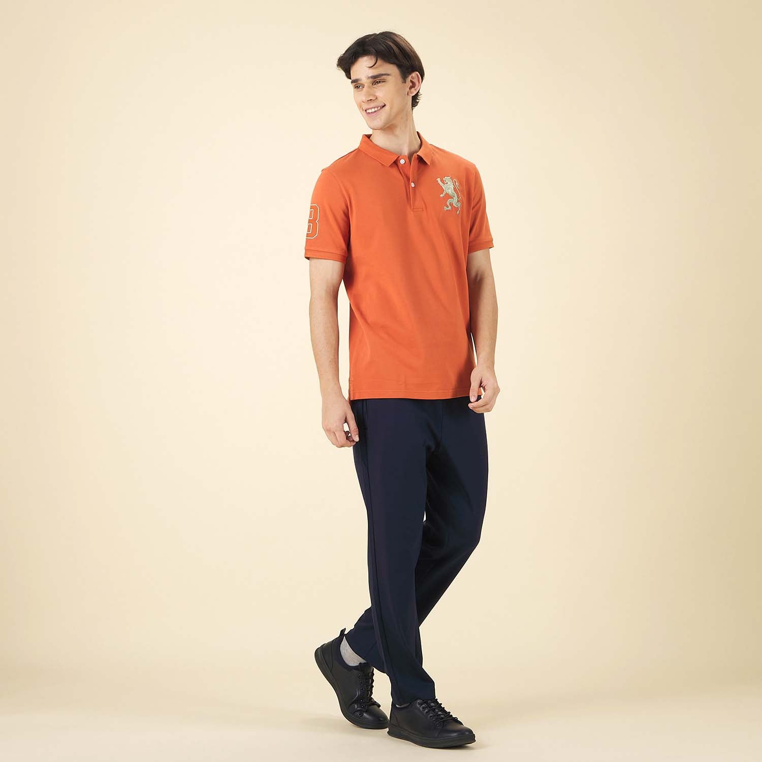 GIORDANO Men's 3D Lion Polo (01015222)