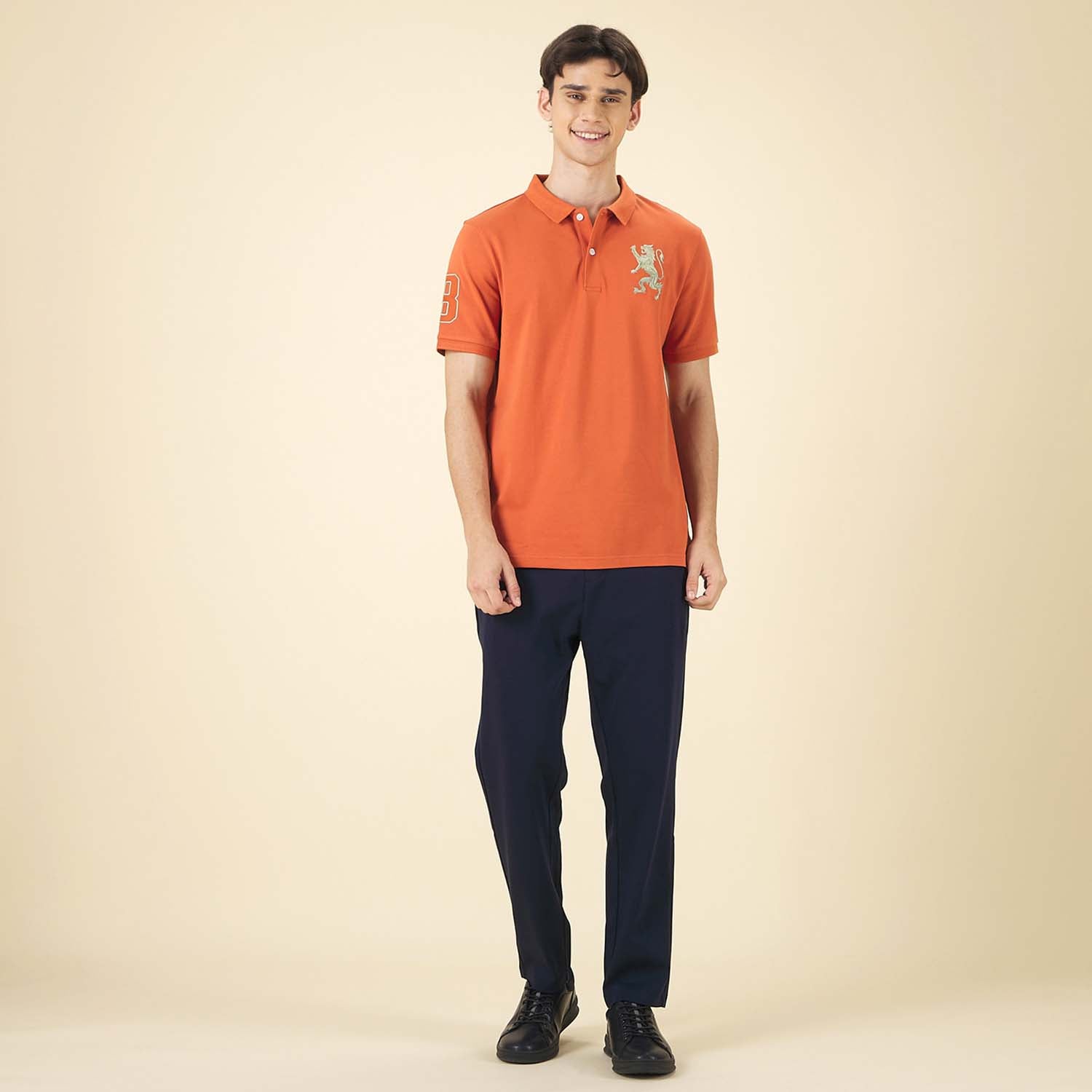GIORDANO Men's 3D Lion Polo (01015222)