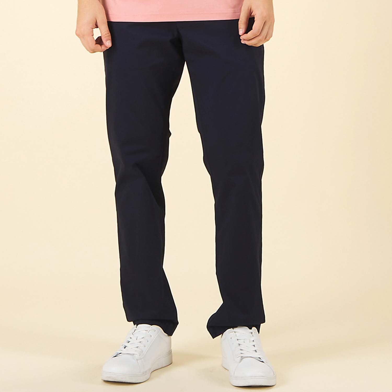 GIORDANO Men's Twill Mid Rise Regular Tapered Khaki Pants (01115010)