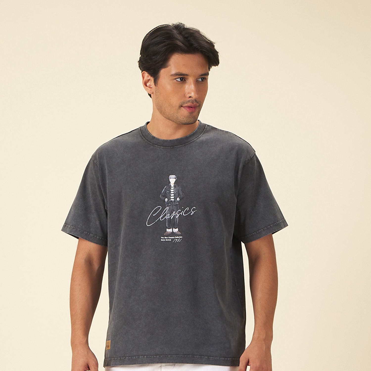 GIORDANO Men's Blue Classics Printed Tee (01095210)