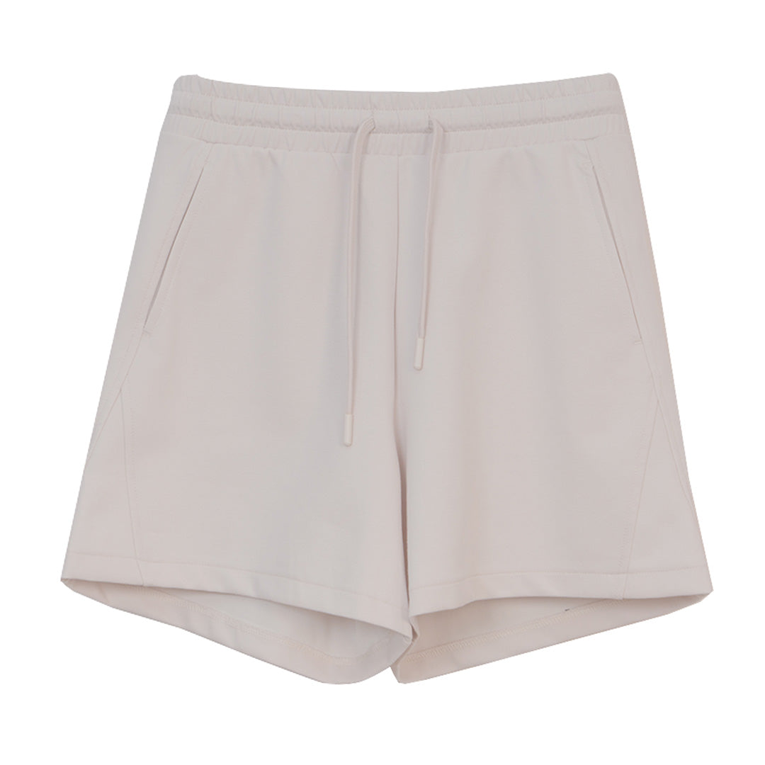 GIORDANO Women's Cotton Polyester High Waist Relax Fit Elastic Waist Shorts (05406401)