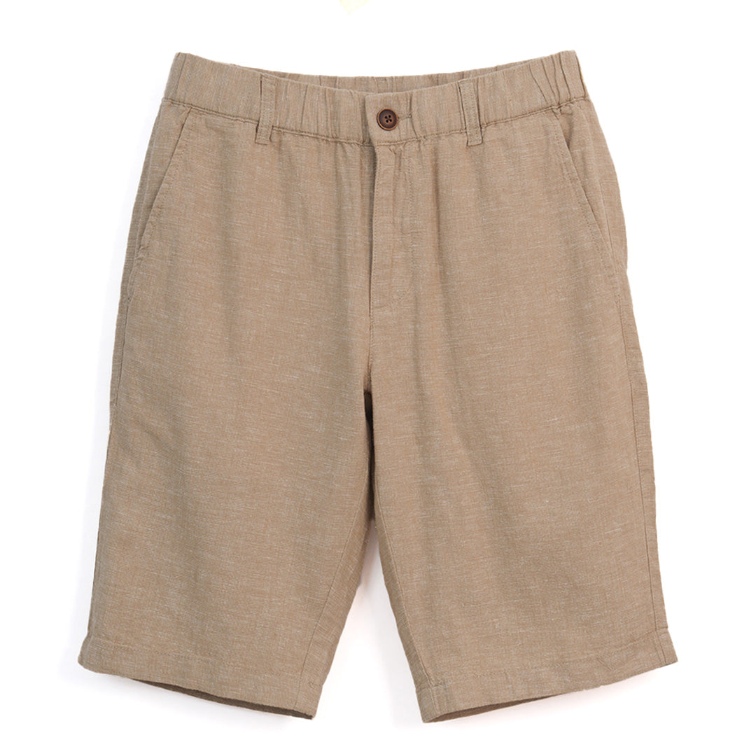 GIORDANO Men's Linen Cotton Low Rise Slim Fit Bermuda Shorts (01106227)