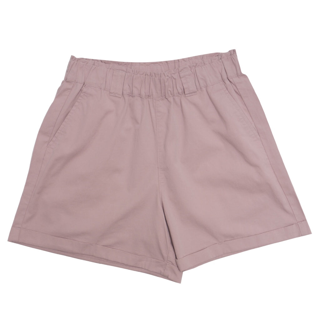 GIORDANO Women's Cotton Twiill High Waist Relax Fit Shorts  (05405204)