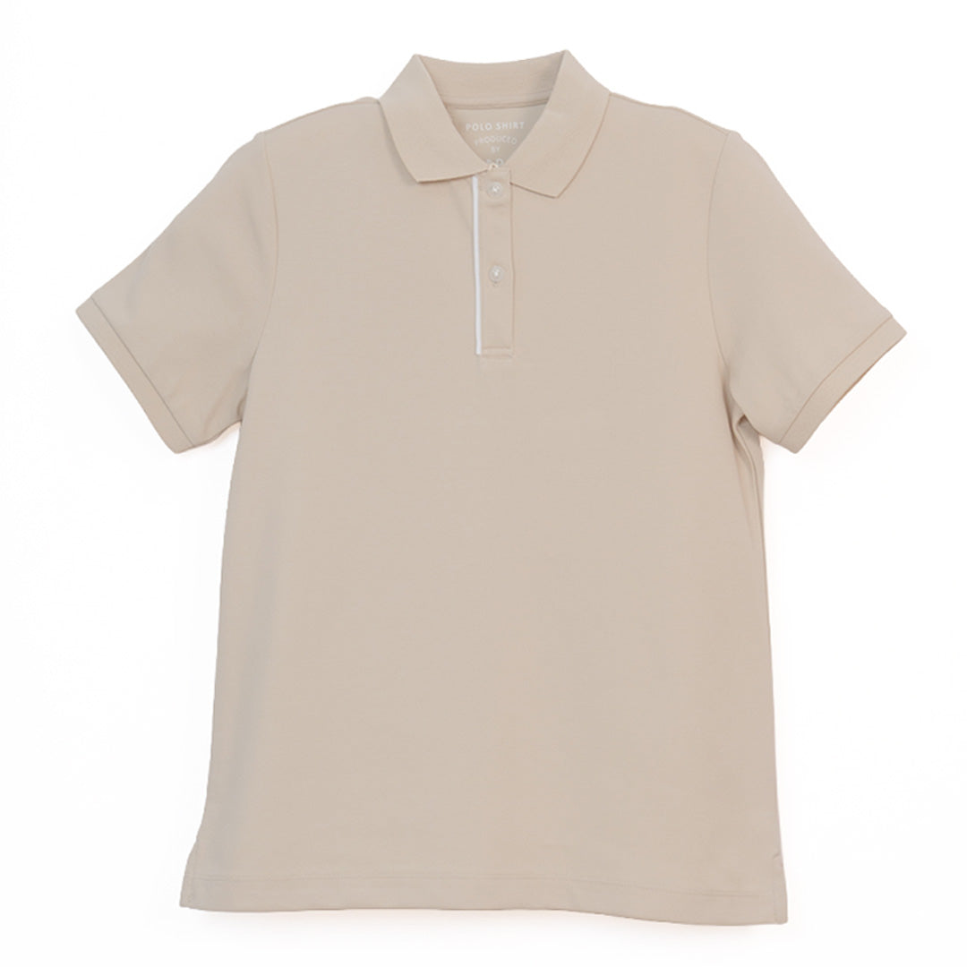 GIORDANO Women's Cotton Nylon Pique Short Sleeves Comfort Fit Solid Polo (05316275)