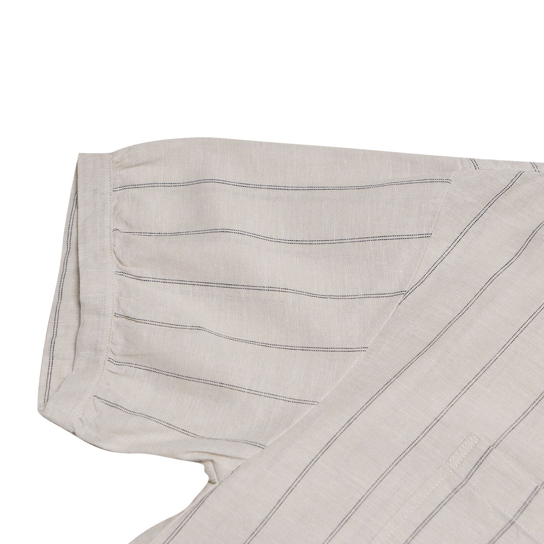 GIORDANO Women's Cotton Linen Poplin Shirt (05344207)