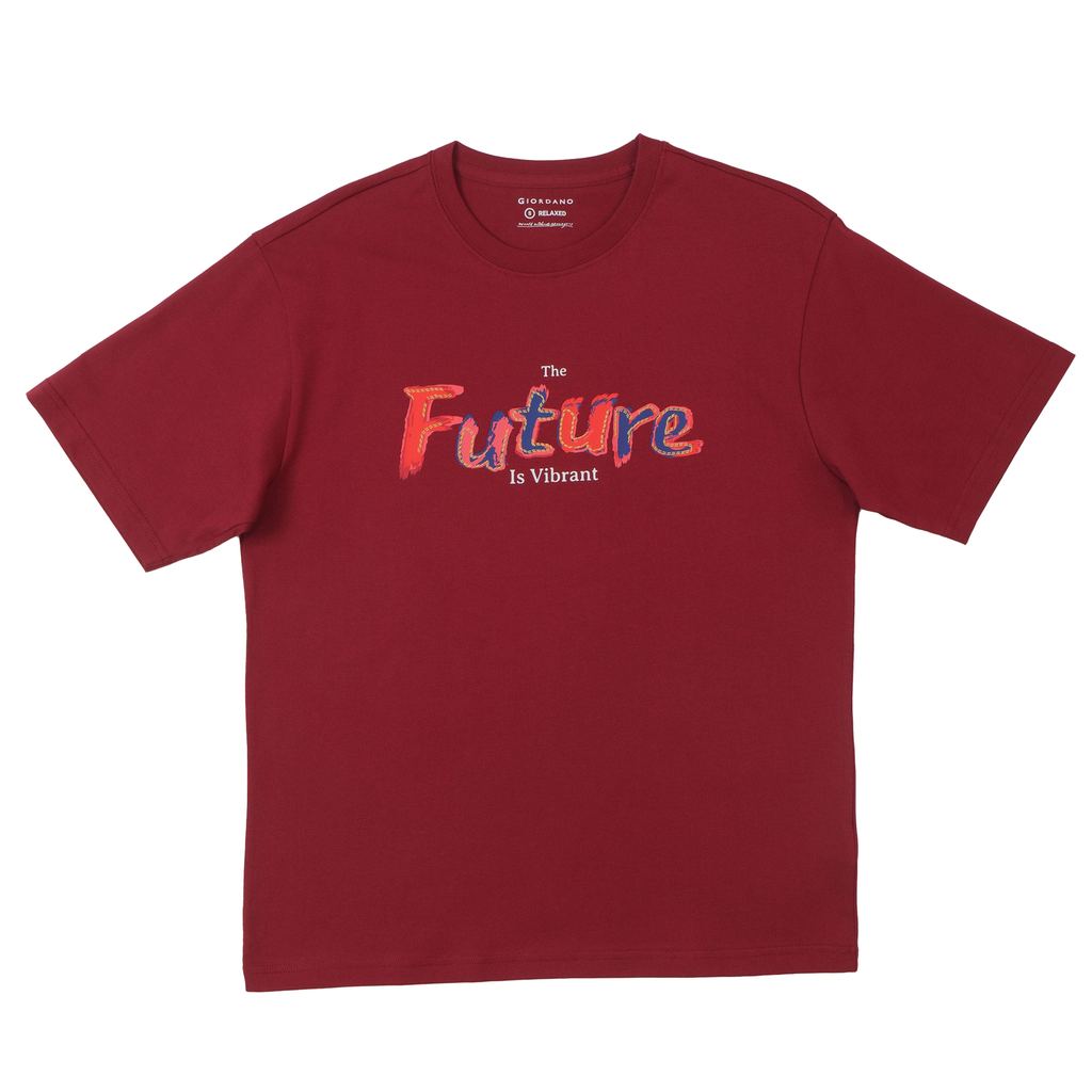 GIORDANO Men's Crew Neck Relax Fit Holiday Printed Tee (01095235)