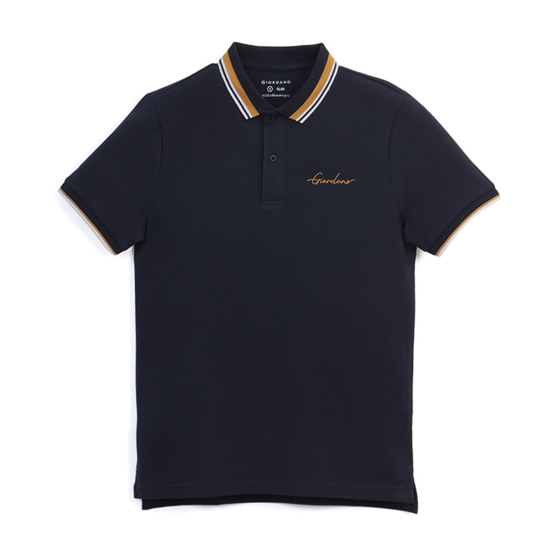 GIORDANO Men's Slim Fit Signature Polo (01016256)