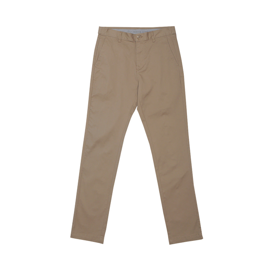 GIORDANO Men's Twill Mid Rise Regular Tapered Khaki Pants (01115027)
