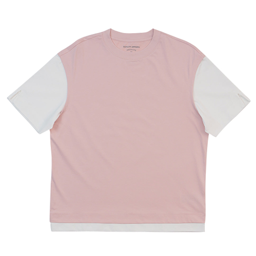 GIORDANO Women's Sorona Jersey Crew Neck Contrasting Color Loose Fit Tee  (05325257)