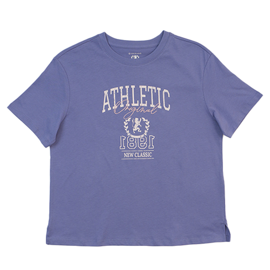 GIORDANO Women's Athletic Dept. Boyfriend Fit Printed Tee (05395232)