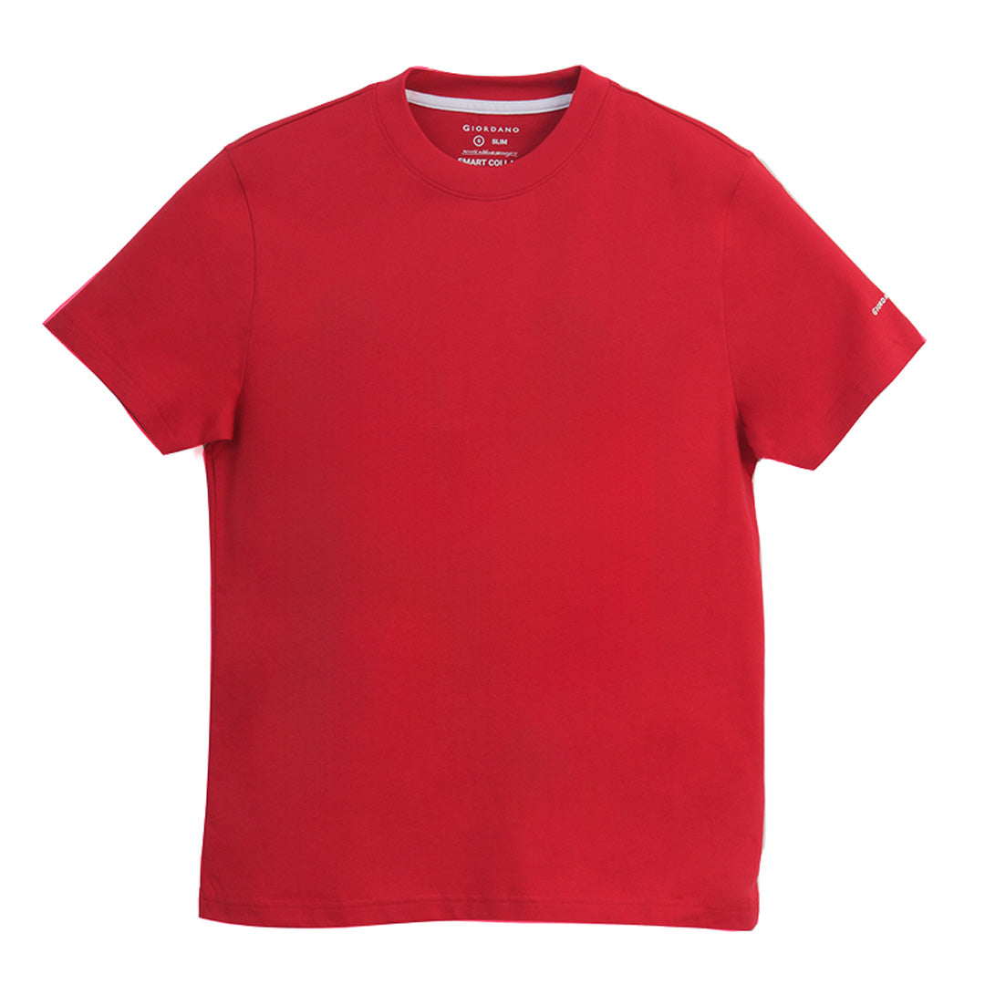 GIORDANO Men's Cotton Jersey Crew Neck Slim Fit Tee (01026750)