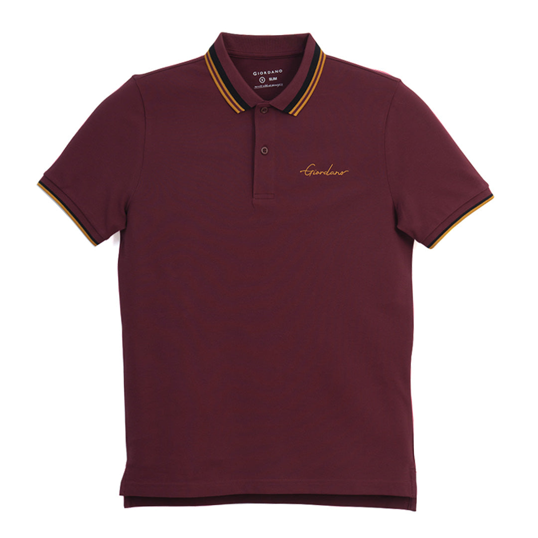 GIORDANO Men's Slim Fit Signature Polo (01016256)