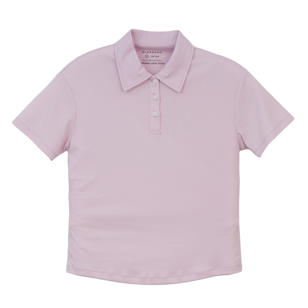 GIORDANO Women's Liquid Touch Comfot Fit Solid Polo (05316380)