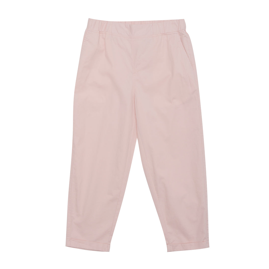 GIORDANO Women's Cotton Twill Mid Rise Relax Tapered Fit Audrey Pants (05425256)