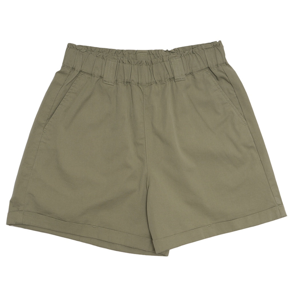 GIORDANO Women's Cotton Twiill High Waist Relax Fit Shorts  (05405204)