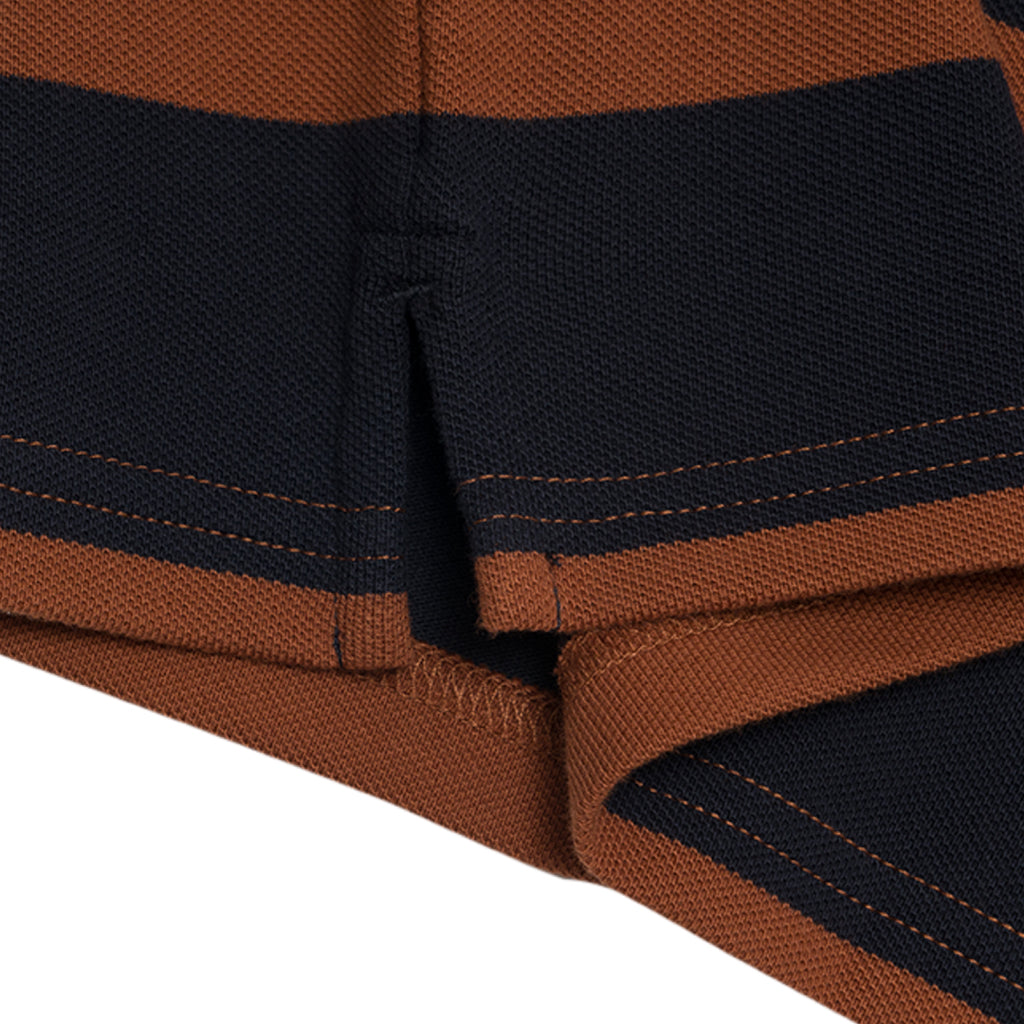 GIORDANO Men's Classic Man Embroidery Bold Polo (01014232) - 18 - Signature Navy / Mocha