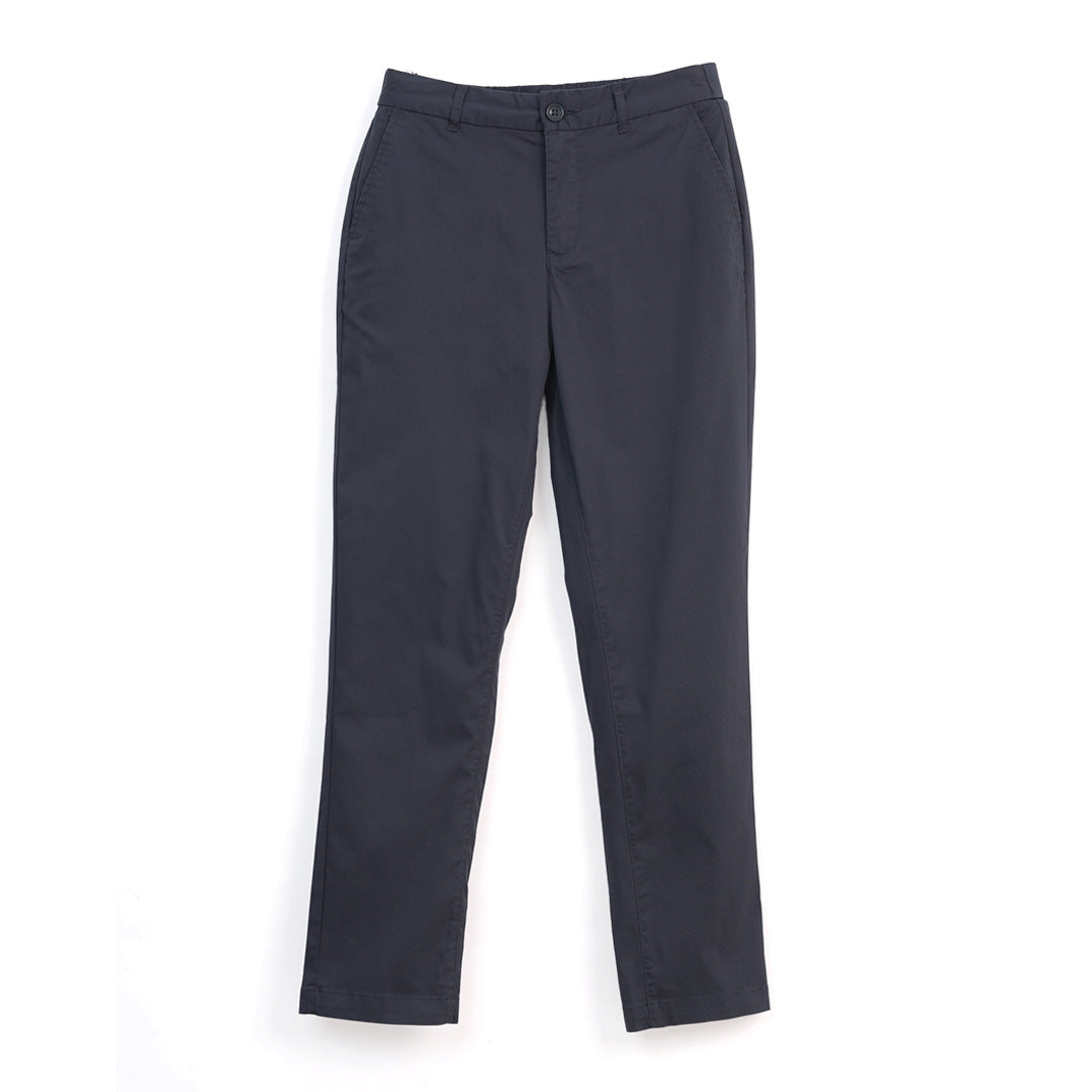 GIORDANO Women's Cotton Nylon Spandex Twill High Waist Regular Tapered Fit Pants (05416051)