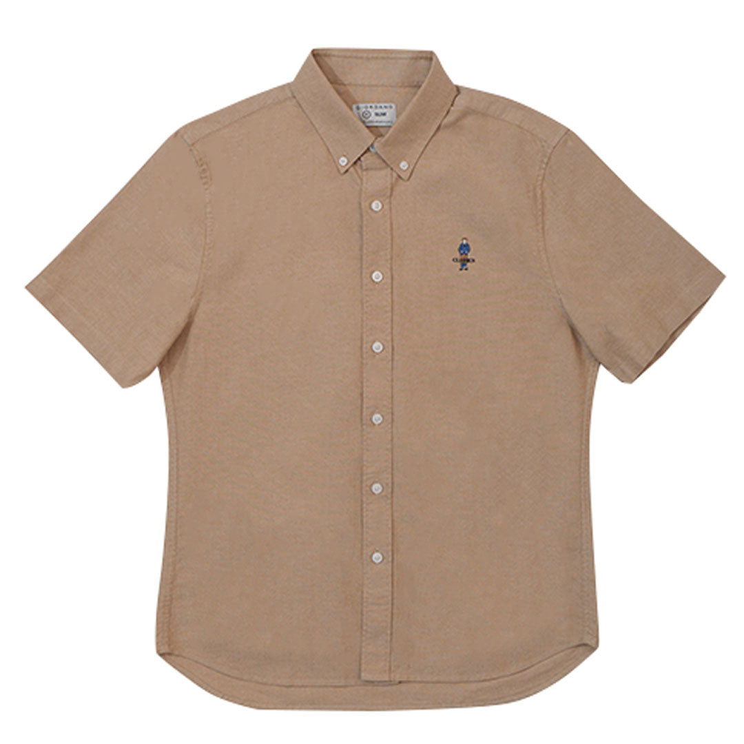 GIORDANO Men's Classic Man Short Sleeves Oxford Shirt (01045294)