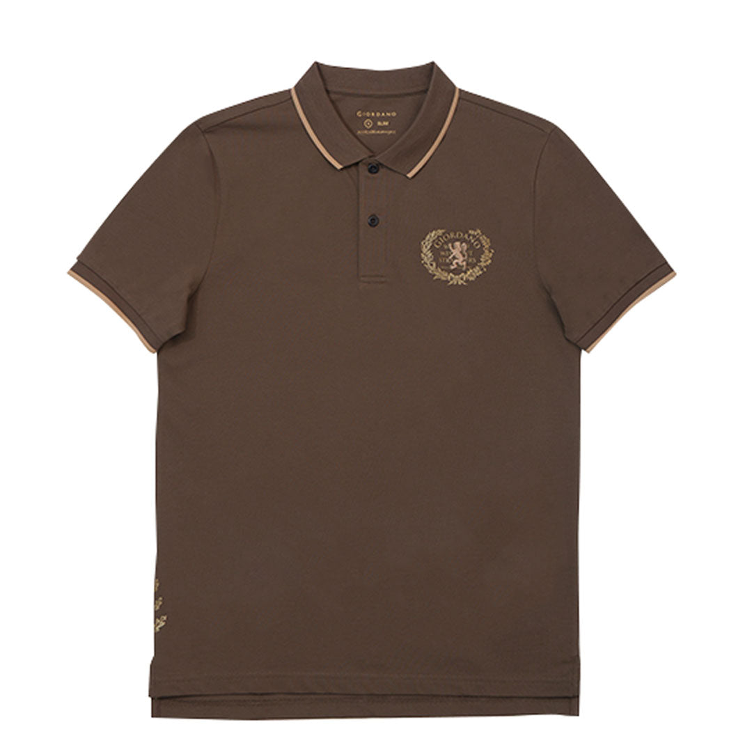 GIORDANO Men's Cotton Lycra Bold Polo (01015332)