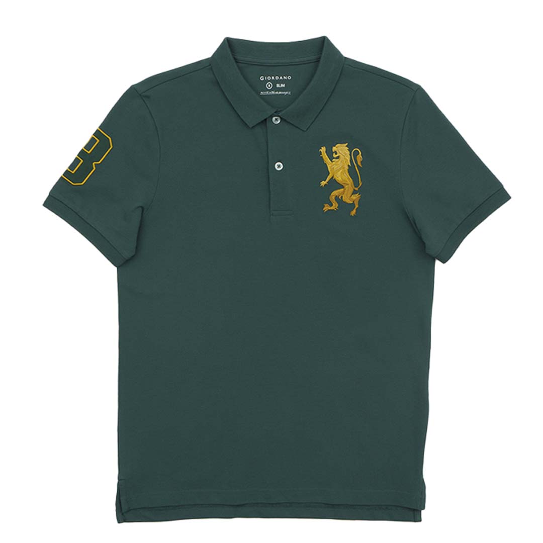 GIORDANO Men's 3D Lion Polo (01015222)