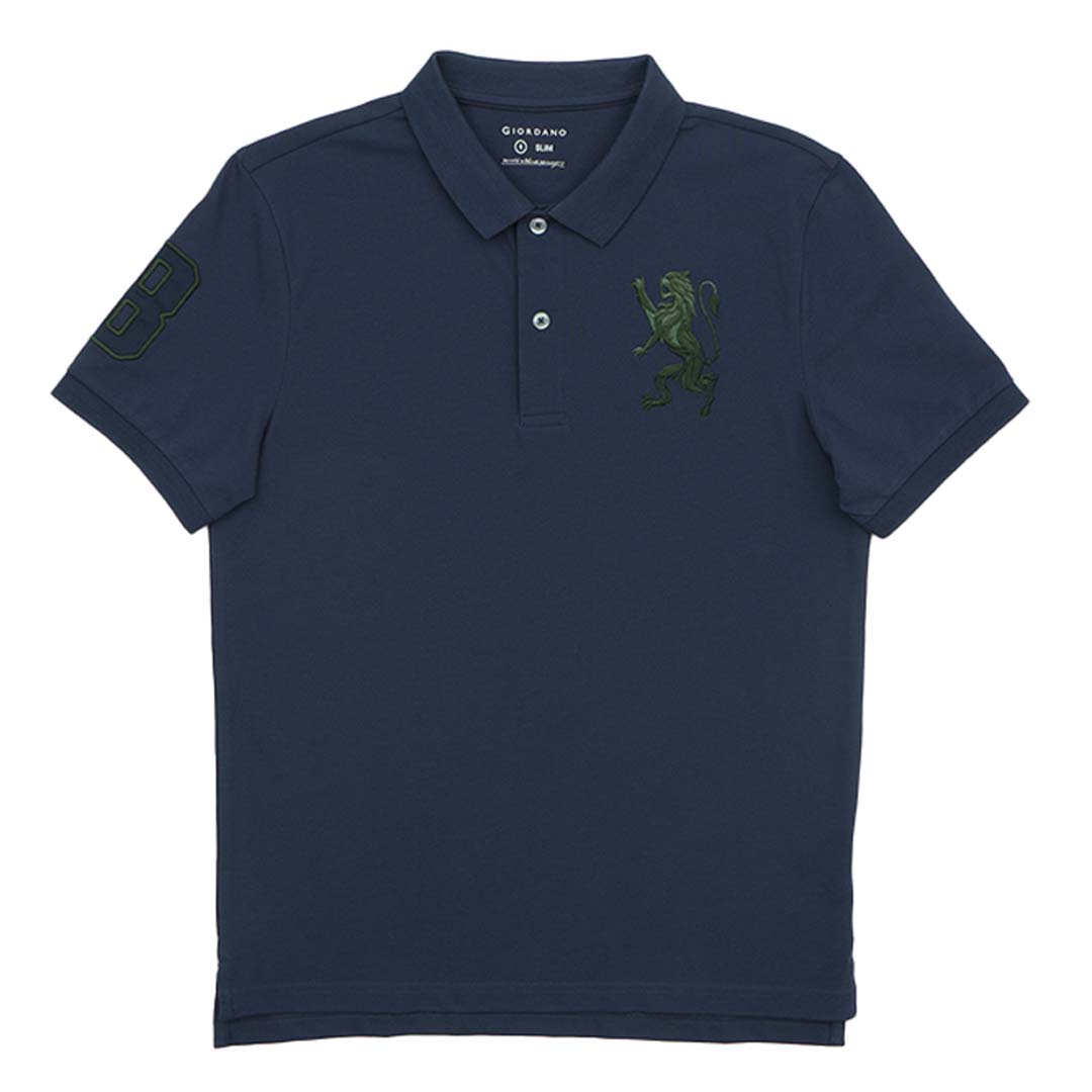 GIORDANO Men's 3D Lion Polo (01015222)