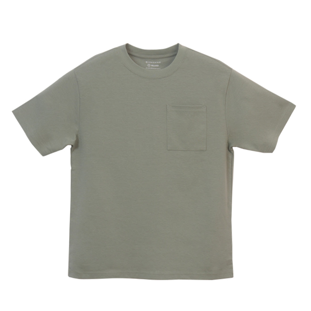 GIORDANO Men's Crew Neck Relax Fit Pocket Tee (01026209)