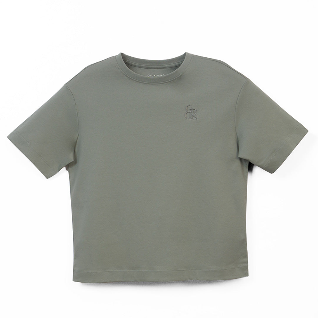 GIORDANO Women's Liquid Touch Embroidered Loose Fit Tee (05326219)