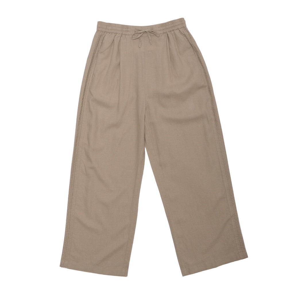 GIORDANO Women's Linen Viscose High Waist Wide Leg Pants  (05415025)
