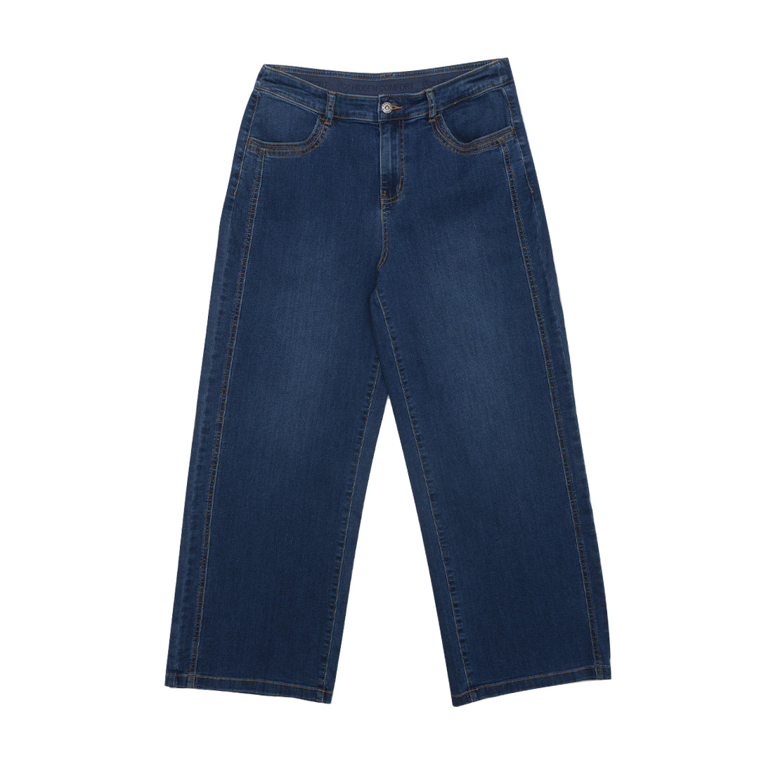GIORDANO Women's High Waist Wide Leg Denim Pants  (05415039)