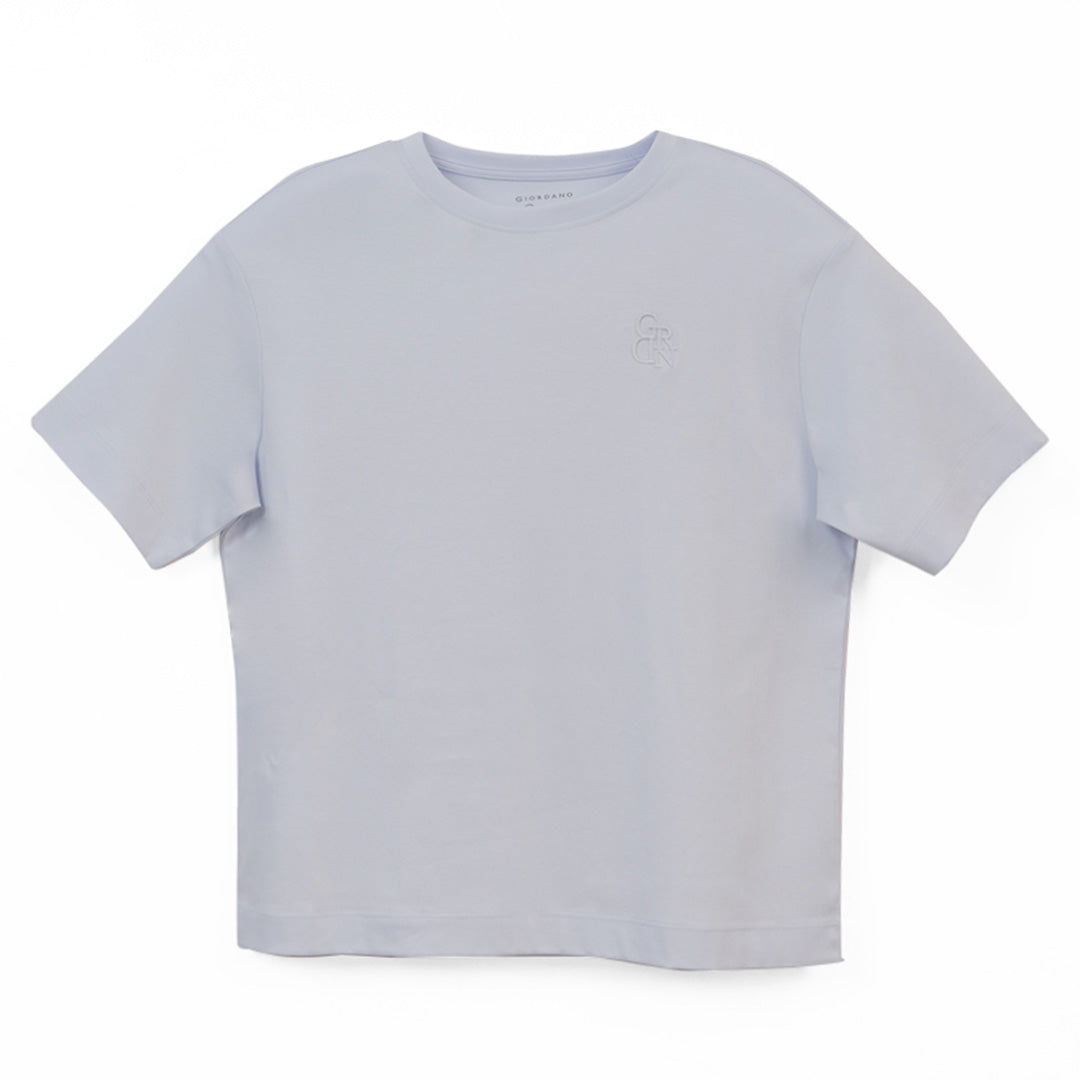 GIORDANO Women's Liquid Touch Embroidered Loose Fit Tee (05326219)