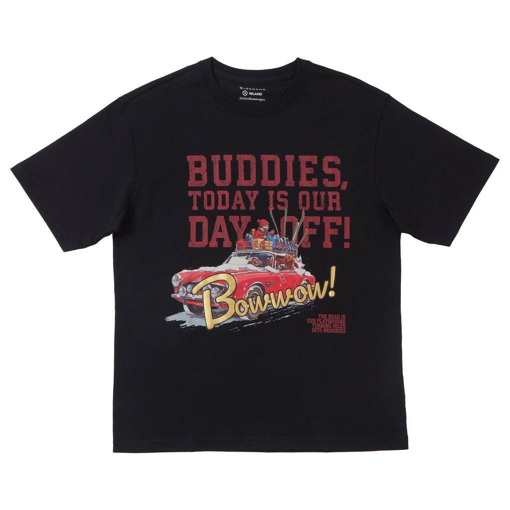 GIORDANO Men's Crew Neck Relax Fit Holiday Printed Tee (01095235)