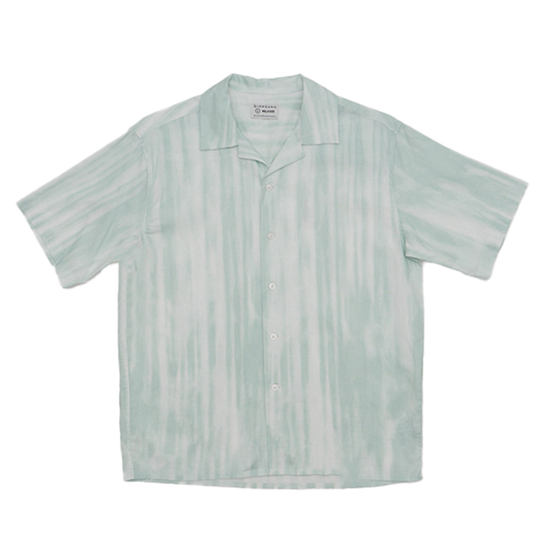 GIORDANO Men's Linen Cotton Poplin Short Sleeves All Over Print Shirt (01045206)